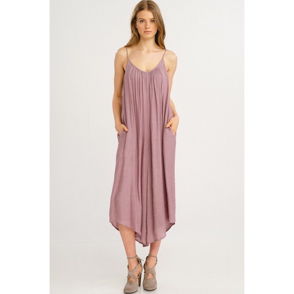 >>LAST<< Natalie Wide Leg Culotte Jumpsuit - Gray - Picture 5 of 5